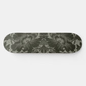 Zwar skateboard met bloemen (Horizontaal)
