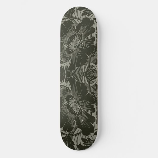 Zwar skateboard met bloemen (Voorkant)