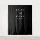 Zwarde Foto Achtergrond met Sfeer Wandkleed (Voorkant)