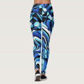 Zware Abstracte 270321 - 02 Blauwe Leggings (Achterkant)