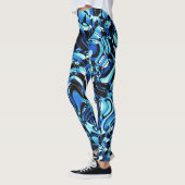 Zware Abstracte 270321 - 02 Blauwe Leggings (Links)