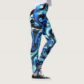 Zware Abstracte 270321 - 02 Blauwe Leggings (Rechts)