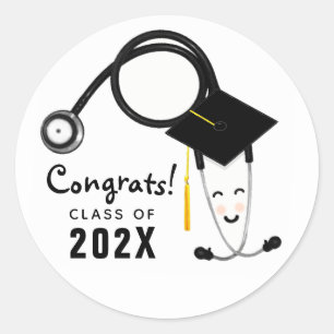 Zware Afstuderen-congraties Ronde Sticker