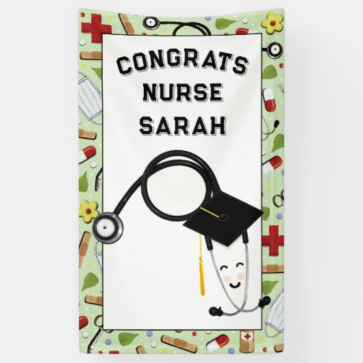Zware Afstuderen-congraties Spandoek (Verticaal)