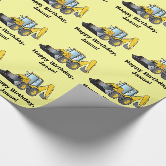 Zware apparatuur Achterhoes Birthday Name  Cadeaupapier (Hoek)