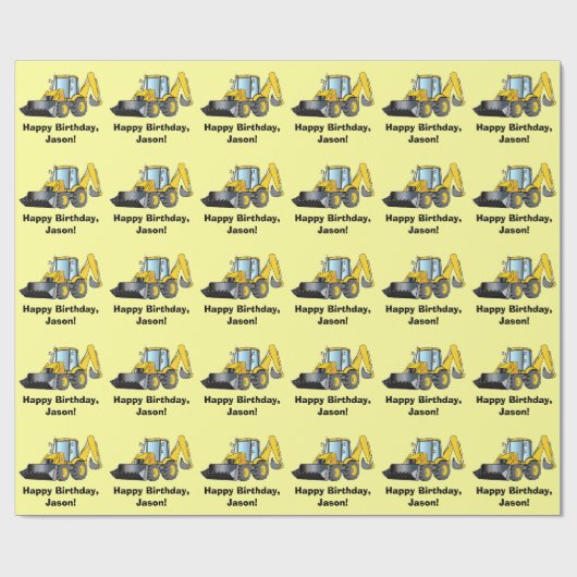 Zware apparatuur Achterhoes Birthday Name  Cadeaupapier (Vlak)