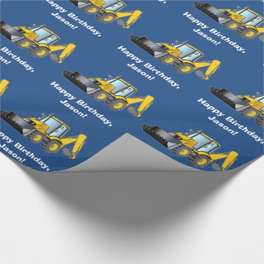 Zware apparatuur Achterhoes Birthday Name  Cadeaupapier (Hoek)