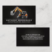 Zware apparatuur | Bouwvoertuig Visitekaartje (Voorkant / Achterkant)