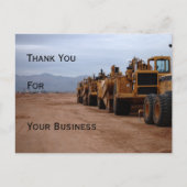 Zware apparatuur Dank u Briefkaart (Voorkant)