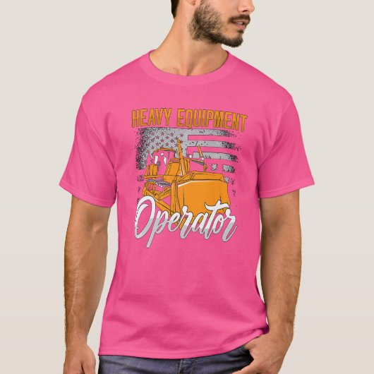 Zware apparatuur Exploitant constructievoertuigen T-shirt (Voorkant)