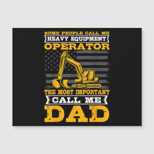 Zware Apparatuur Operator Graafmachine Vaderdag Da (Voorkant)