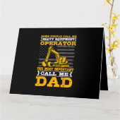 Zware Apparatuur Operator Graafmachine Vaderdag Kaart (Gele Bloem)