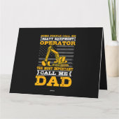 Zware Apparatuur Operator Graafmachine Vaderdag Kaart (Achterkant)