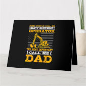 Zware Apparatuur Operator Graafmachine Vaderdag Kaart (Voorkant)