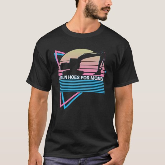 Zware apparatuur Operator Retro HEO HEV I Run Hoes T-shirt (Voorkant)