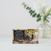 Zware apparatuur zwart visitekaartje (Staand voorkant)