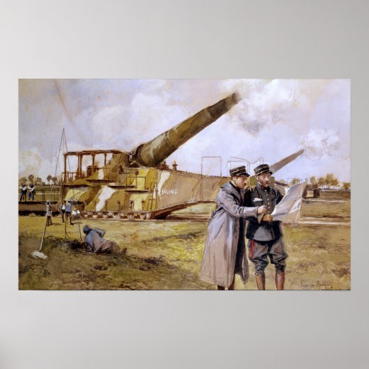 Zware artillerie op de spoorweg, oktober 1916 poster (Voorkant)