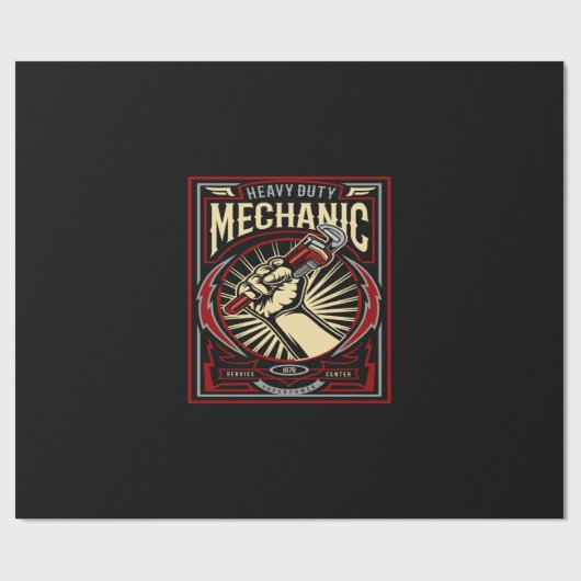 zware bedrijfsmechanica cadeaupapier (Vlak)