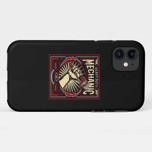 zware bedrijfsmechanica Case-Mate iPhone case (Achterkant (horizontaal))