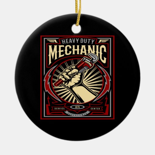 zware bedrijfsmechanica keramisch ornament (Voorkant)