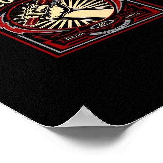 zware bedrijfsmechanica poster (Hoek)