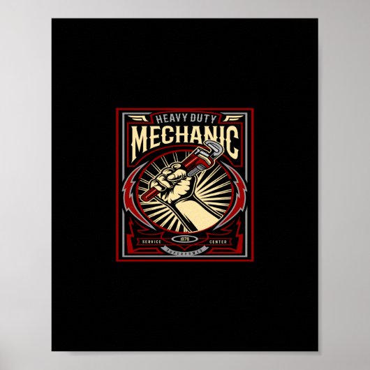 zware bedrijfsmechanica poster (Voorkant)