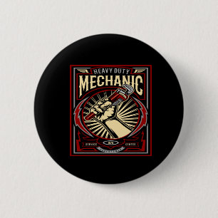 zware bedrijfsmechanica ronde button 5,7 cm