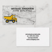 zware bedrijfsvoertuigen voor de bouw | Marmer Visitekaartje (Voorkant / Achterkant)