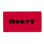 Zware bewegende labels in rood (Voorkant)