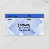 Zware blauwe, witte, Abstracte tapijten Sjabloon Visitekaartje (Voorkant)