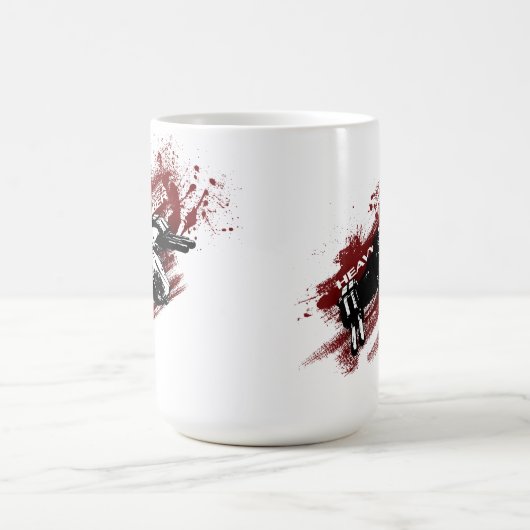 Zware bombersplash-mok koffiemok (Center)