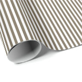 Zware bruine en witte strepen cadeaupapier (Rol Hoek)