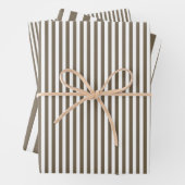 Zware bruine en witte strepen inpakpapier vel (In situ)