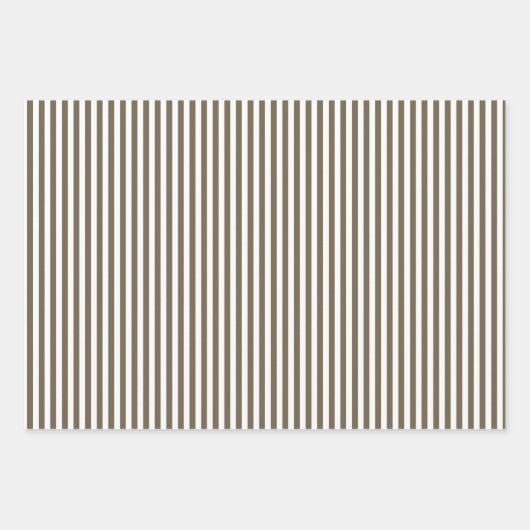 Zware bruine en witte strepen inpakpapier vel (Voorkant)
