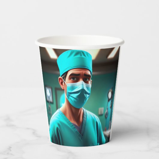 zware chirurg papieren bekers (Achterkant)