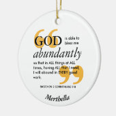 ZWARE Christelijke gebeden Keramisch Ornament (Links)