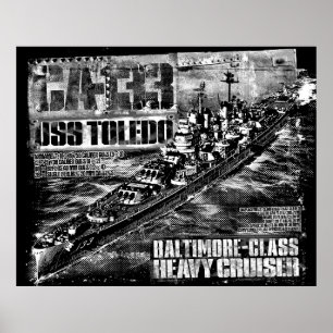 Zware cruiser Toledo-Poster Poster