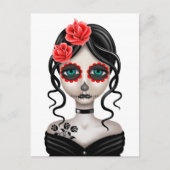 Zware dag van het dode meisje op wit briefkaart (Voorkant)