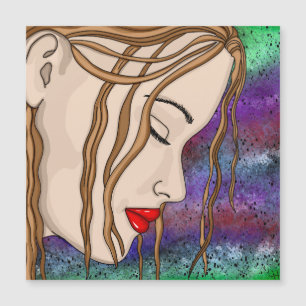 Zware dame in diepzinnige digitale kunst