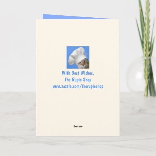 Zware denkkende kat op zaterdag kaart (Achterkant)