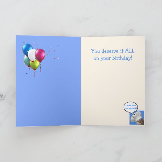 Zware denkkende kat op zaterdag kaart (Binnen)