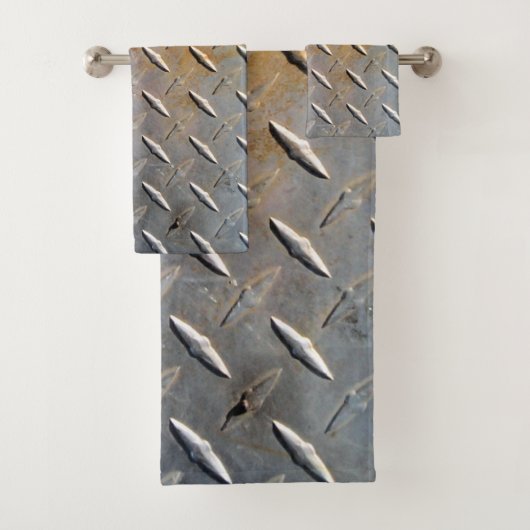 Zware Diamantplaat Staal Grafisch Bad Handdoek (Insitu)