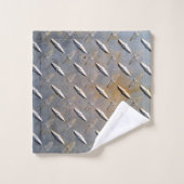 Zware Diamantplaat Staal Grafisch Bad Handdoek (Wasdoekje)