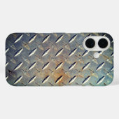Zware Diamantplaat Staal Grafisch Case-Mate iPhone Case (Achterkant (horizontaal))