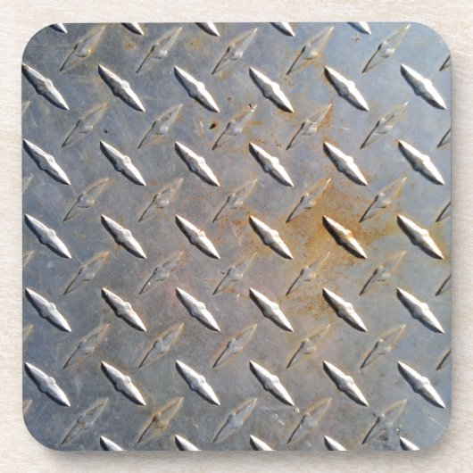 Zware Diamantplaat Staal Grafisch Onderzetter (Voorkant)