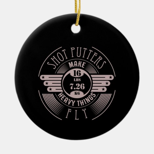 zware dingen die 2 vliegen keramisch ornament (Voorkant)