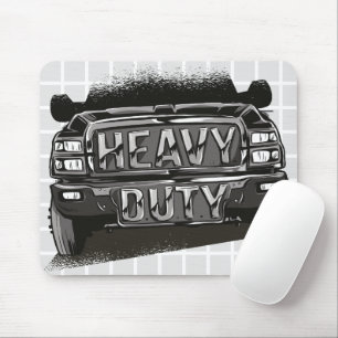 Zware Duty Truck Grafische Grid Muismat