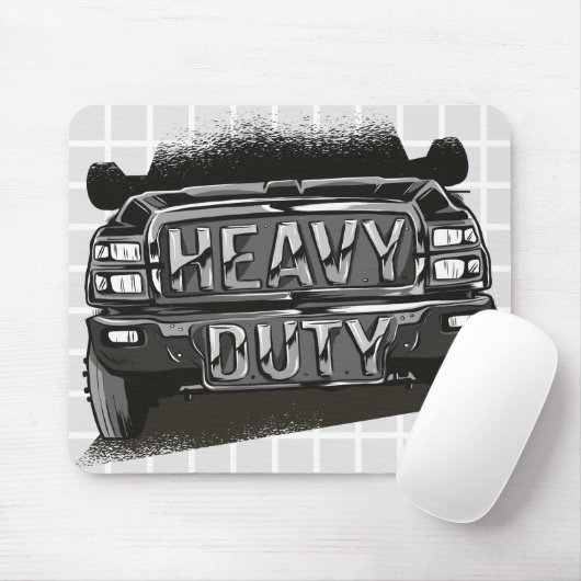 Zware Duty Truck Grafische Grid Muismat (Met muis)