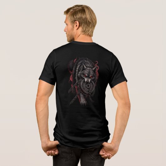 🐺 Zware & Geheime Bloedmaan Wolf Shield Shirt (Achterkant volledig)