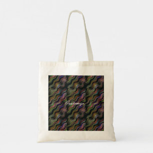 Zware gekleurd lijnpatroon Thunder_Cove Tote Bag